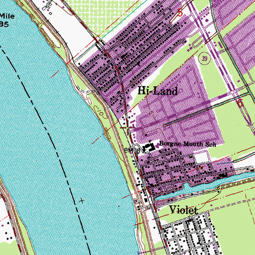 Topographic Map of Campbell, LA