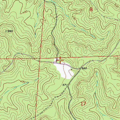 Topographic Map of Boyd Cemetery, AL