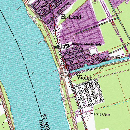 Topographic Map of Mohawk City, LA