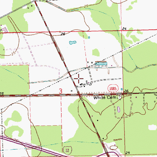 Topographic Map of Archbishop Hannan High School, LA