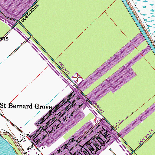 Topographic Map of Borgnemouth Park, LA