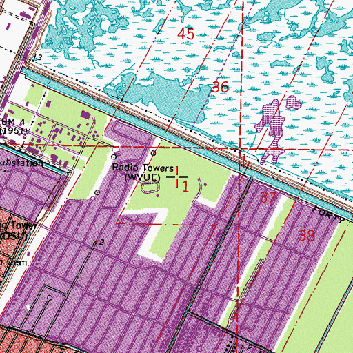 Topographic Map of Valreiss Park, LA