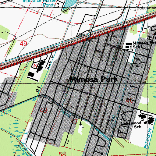 Topographic Map of Saint Charles Parish, LA