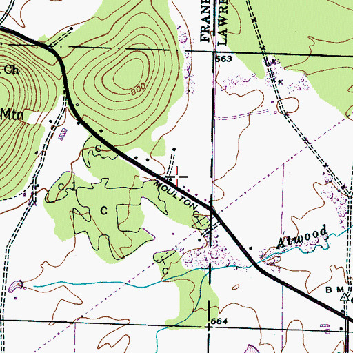 Topographic Map of Light House Church, AL