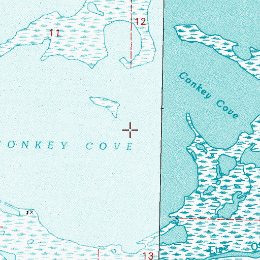 Topographic Map of Conkey Cove, LA
