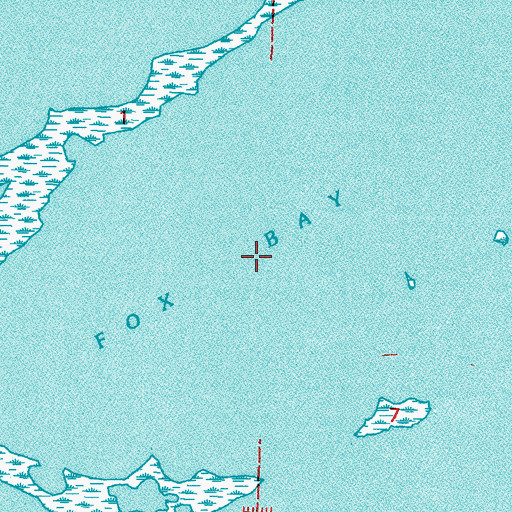 Topographic Map of Fox Bay, LA