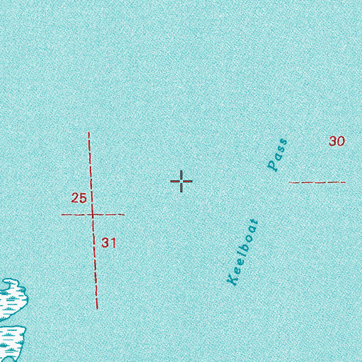 Topographic Map of Keelboat Pass, LA