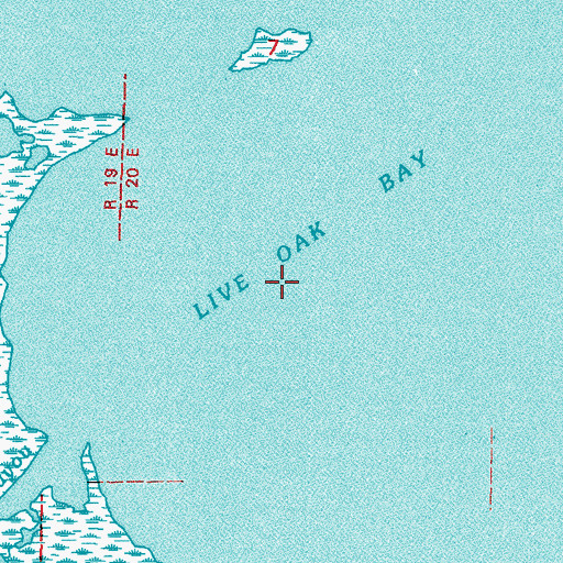 Topographic Map of Live Oak Bay, LA