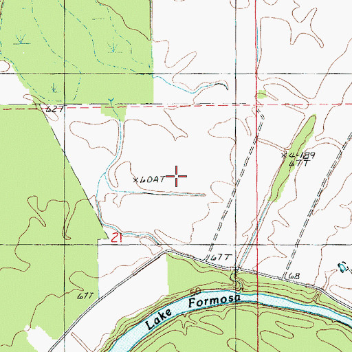 Topographic Map of Lake Formosa Oil Field, LA