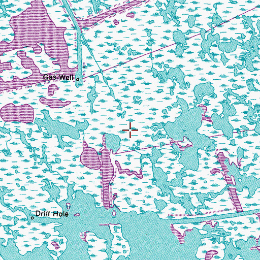 Topographic Map of Lake Lery Gas Field, LA