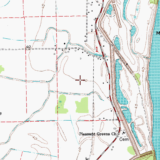 Topographic Map of State of Louisiana, LA