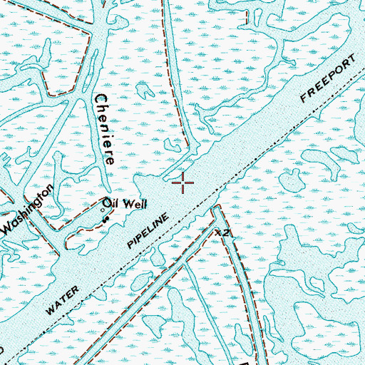 Topographic Map of Freeport Sulphur Company Canal, LA