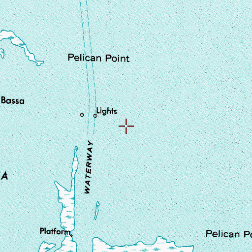Topographic Map of Pelican Island (historical), LA