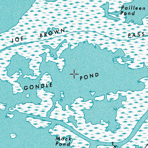 Topographic Map of Gondle Pond, LA