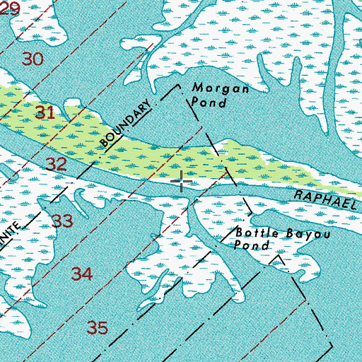 Topographic Map of Joe Brown Pass, LA
