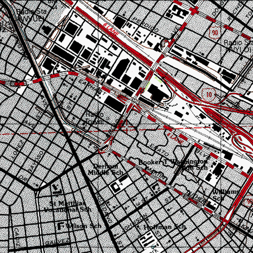 Topographic Map of Florence J Chester Elementary School (historical), LA