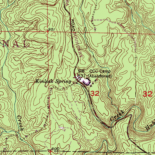 Topographic Map of Kinlock (historical), AL