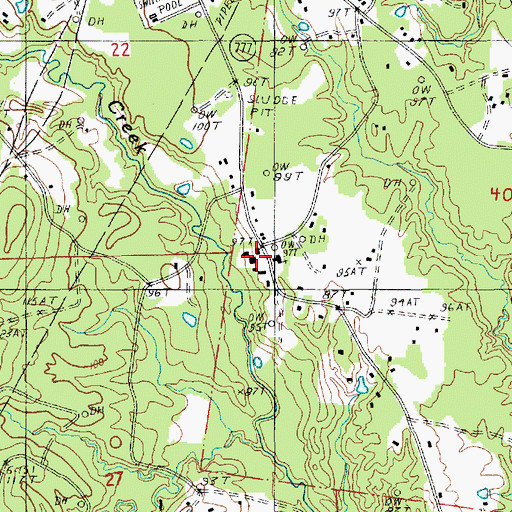 Topographic Map of Nebo Elementary School, LA