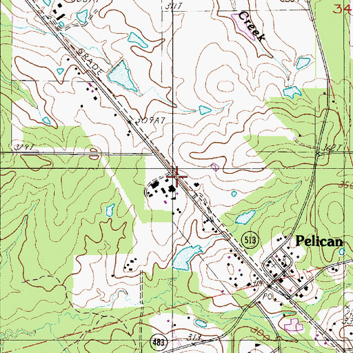 Topographic Map of All Saints-Pelican Elementary School, LA