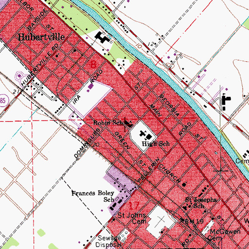 Topographic Map of Robin Elementary School, LA