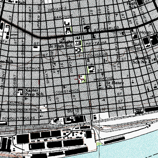 Topographic Map of Saint Stephen High School, LA