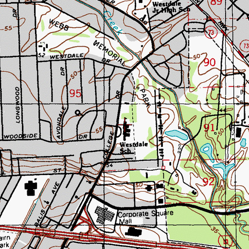 Topographic Map of Westdale Heights Academic Magnet School, LA