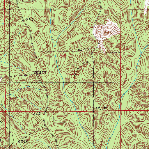 Topographic Map of White Cemetery, AL