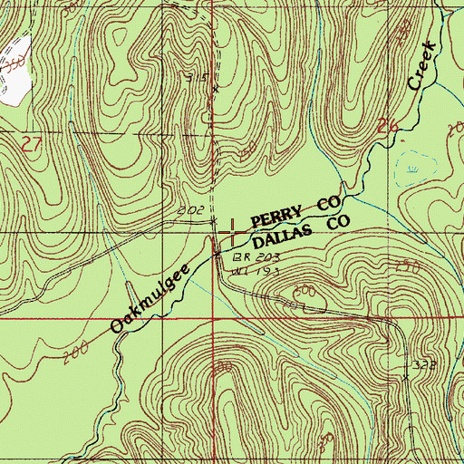 Topographic Map of Chestnut Hill (historical), AL