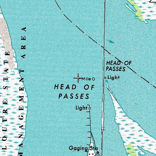 Topographic Map of Mississippi River, LA