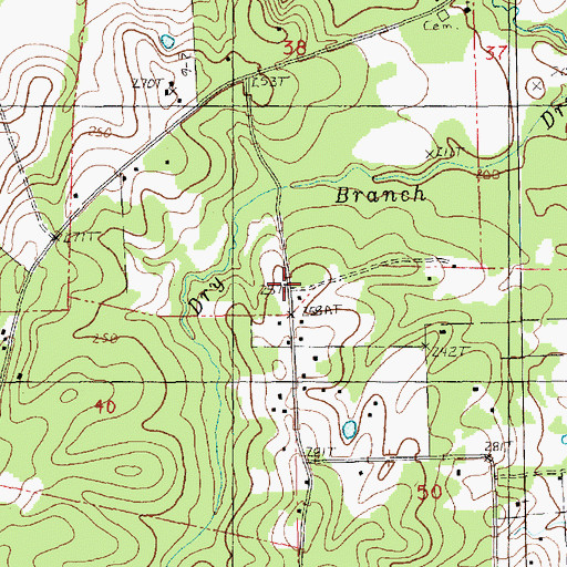 Topographic Map of Felixville Post Office (historical), LA