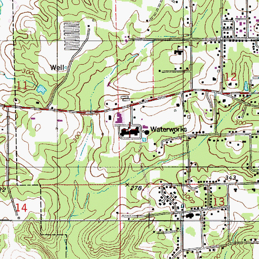Topographic Map of Francis Marion High School, AL