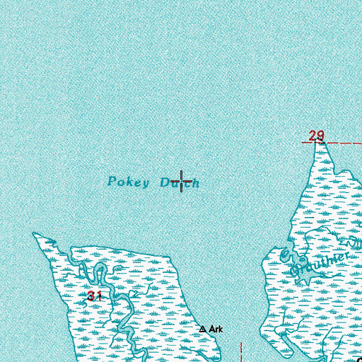 Topographic Map of Pokey Dutch, LA