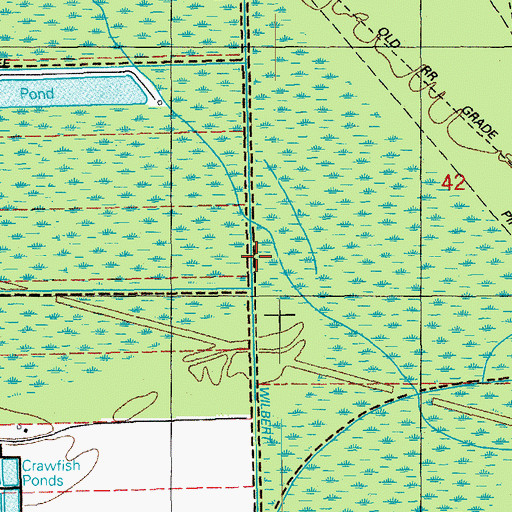 Topographic Map of Wilberts Canal, LA