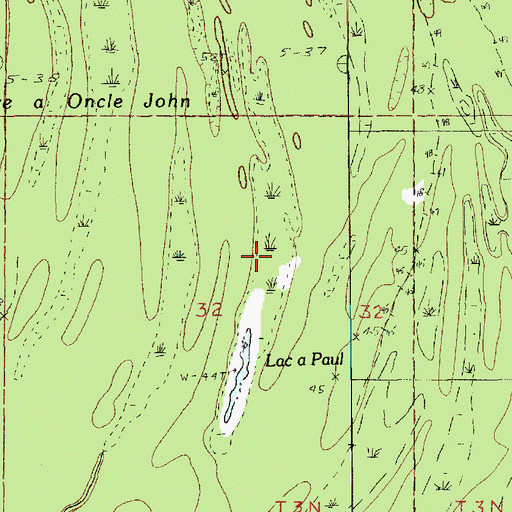 Topographic Map of Lac a Paul, LA