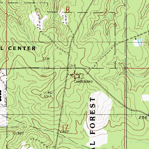 Topographic Map of Bucktail Camp, LA