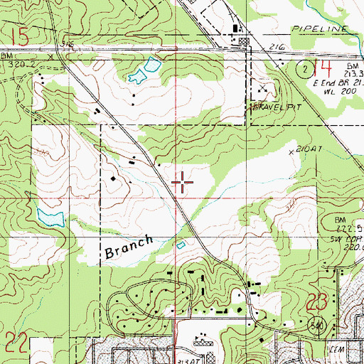 Topographic Map of Homer Work Center, LA