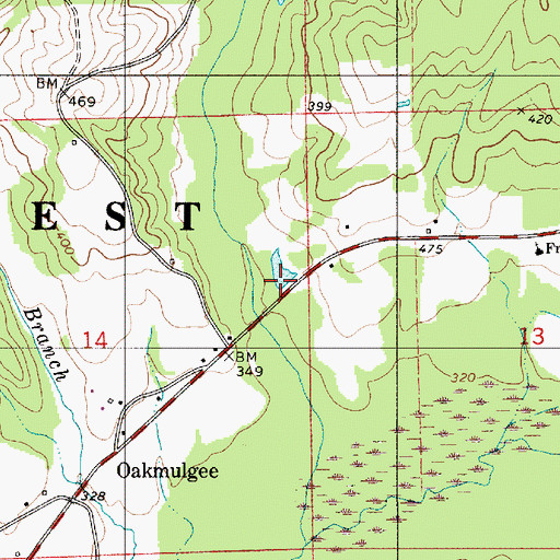 Topographic Map of Griffin Springs, AL
