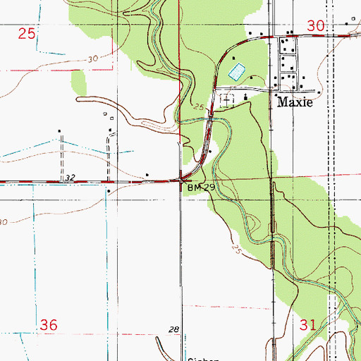Topographic Map of Echo Post Office (historical), LA