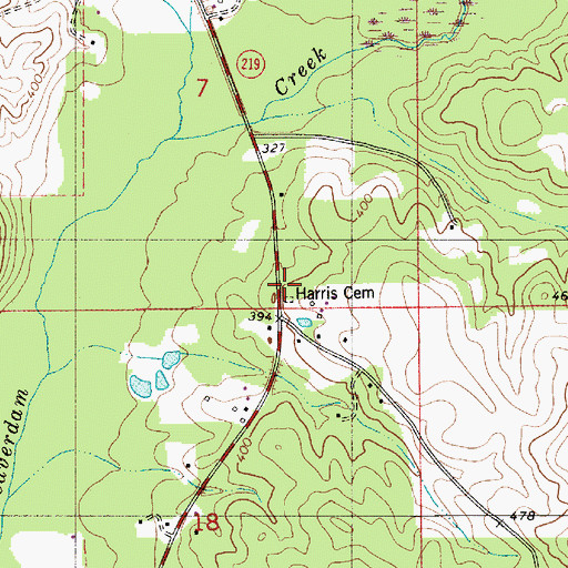 Topographic Map of Bethlehem Number 2 Cemetery, AL