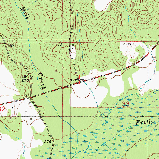 Topographic Map of Pinetucky, AL