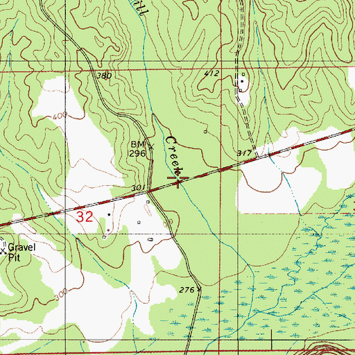 Topographic Map of Bolling Mill (historical), AL
