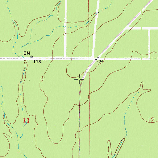 Topographic Map of Marionville (historical), LA