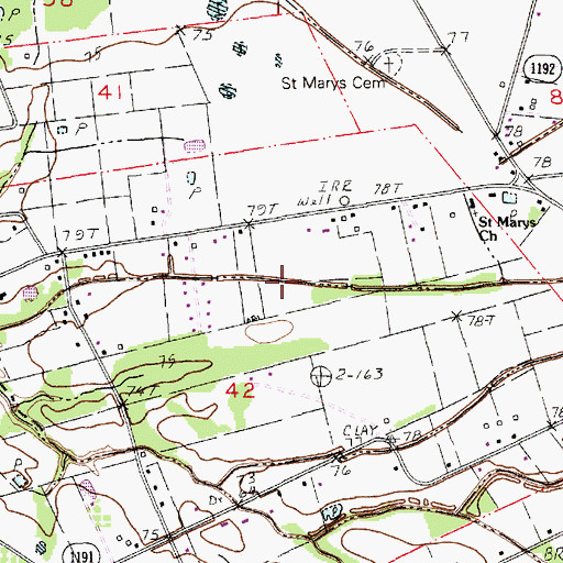Topographic Map of Belleville, LA