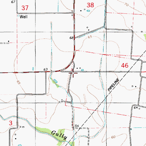 Topographic Map of Lelia Post Office (historical), LA