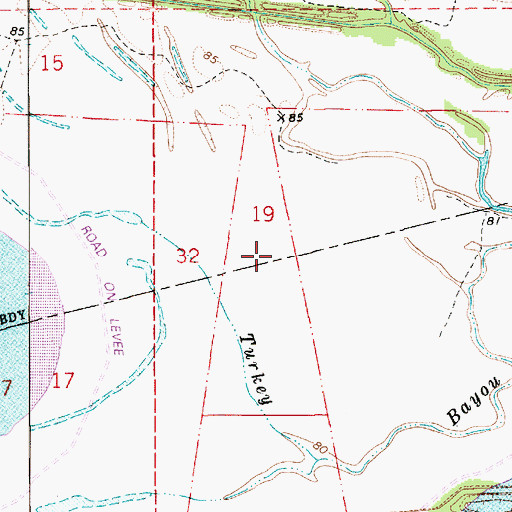 Topographic Map of Avoca Plantation (historical), LA