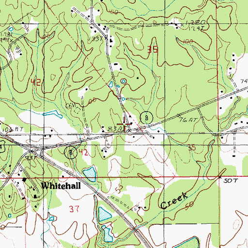 Topographic Map of Rhinehart Post Office, LA