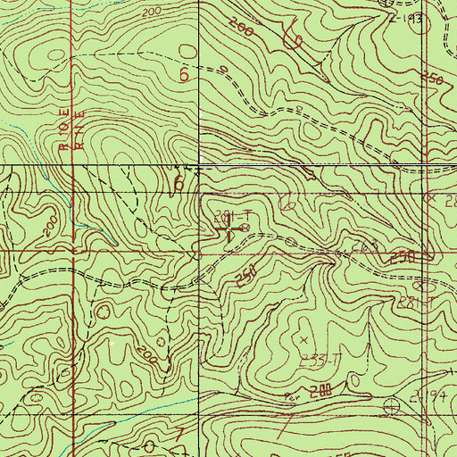Topographic Map of Miller State Wildlife Management Area, AL