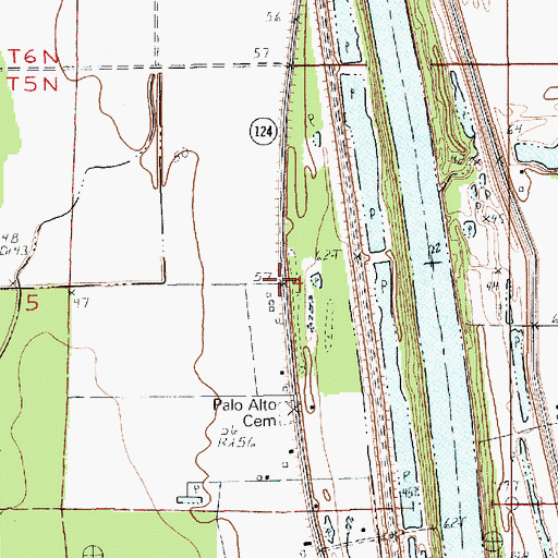 Topographic Map of Serena Post Office (historical), LA