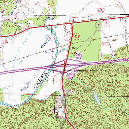 Topographic Map of Exit 191, AL