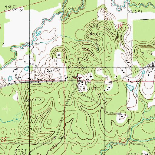 Topographic Map of Bayou Scie, LA